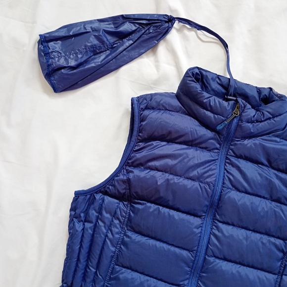 Heatpeek lightweight nylon collapsible Women's Blue Puffer Vest M - Picture 2 of 12